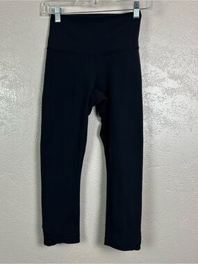 lululemon athletica Black Cropped High-Rise Leggings